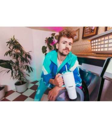 Thermal mug with telescopic straw Kambukka Rio Tumbler 950ml Frosty Coconut