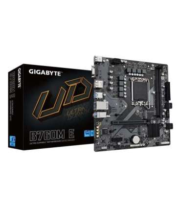 GIGABYTE B760M E Motherboard - Supports 14th Gen. Intel Core CPUs, 6+1+1 phases VRM, up to 7200MHz DDR5 (OC), 2xPCIe 4.0