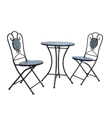 Rõdukomplekt MIRT laud ja 2 tooli, rohel