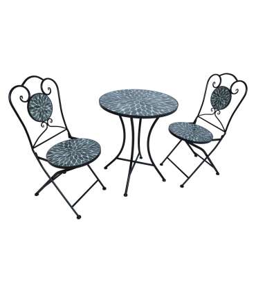 Rõdukomplekt MIRT laud ja 2 tooli, roheline