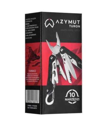 Multitool AZYMUT Turon - 10 tools + carabiner + belt pouch (H-P224108)
