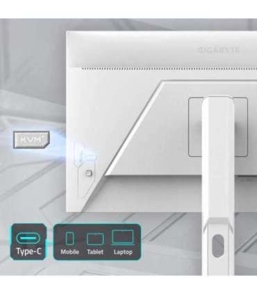 GIGABYTE M27QA ICE 27" QHD Gaming Monitor - 2560 x 1440, 180Hz, 1ms, 350 cd/m², FreeSync, Display HDR400, HDMI 2.1,