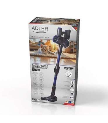 Cordless upright vacuum cleaner Adler AD 7061 allergy-friendly Black, Blue