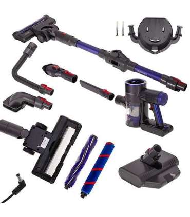 Cordless upright vacuum cleaner Adler AD 7061 allergy-friendly Black, Blue