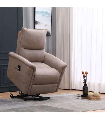 Tugitool GIANNI elektriline lift recliner 85x86xH106cm, beež