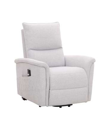 Tugitool GIANNI elektriline lift recliner 85x86xH106cm, hallikasvalge