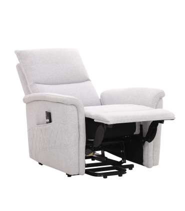 Tugitool GIANNI elektriline lift recliner 85x86xH106cm, hallikasvalge