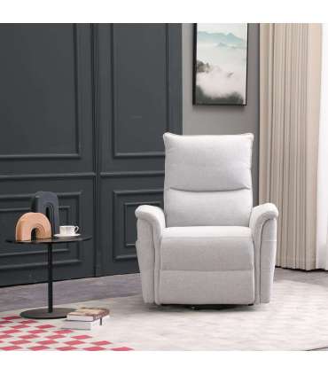 Tugitool GIANNI elektriline lift recliner 85x86xH106cm, hallikasvalge