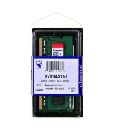 Kingston Technology ValueRAM 4GB DDR3L 1600MHz memory module