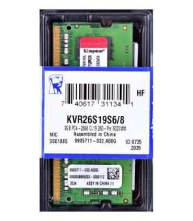 Kingston Technology ValueRAM KVR26S19S6/8 memory module 8 GB 1 x 8 GB DDR4 2666 MHz