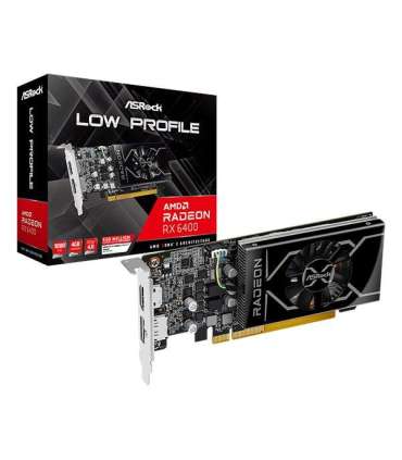 Graphics card. ASROCK RX 6400 LP 4GB