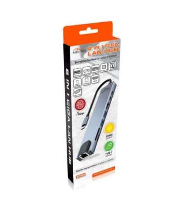 Media-Tech MT5046 8in1 USB-C LAN HUB PRO