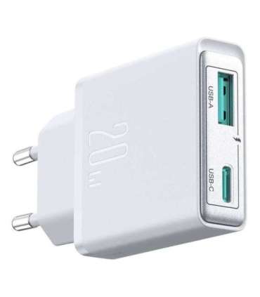 Joyroom mains charger JR-TCF14 (A+C) Super Slim 20W (white)