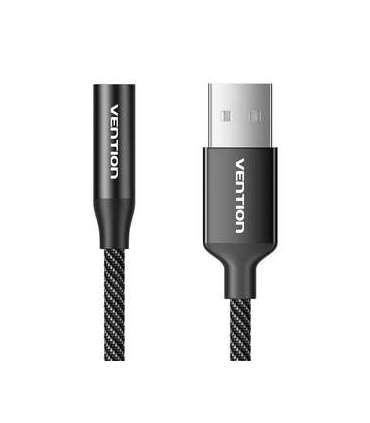 Single-port USB external sound card Vention Gome 1m (black)