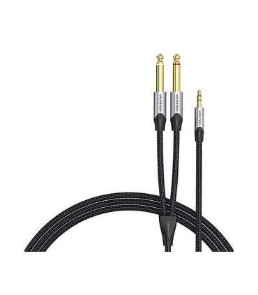 Audio cable mini jack 3.5mm to 2x jack 6.35mm male Vention BARHL 10m