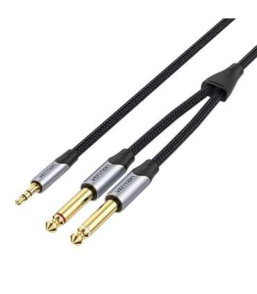 Audio cable mini jack 3.5mm to 2x jack 6.35mm male Vention BARHL 10m