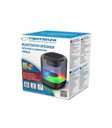 Esperanza EP154 BT FM LED RGB Speaker Black 3W