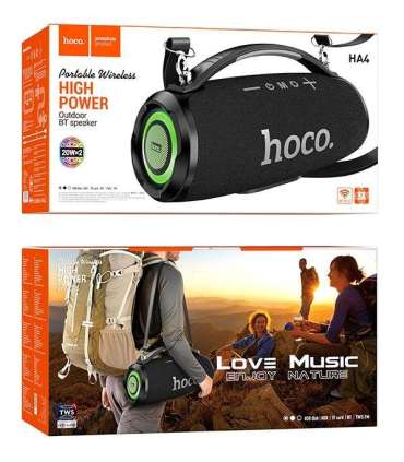 HOCO HA4 Surge Portable Speaker Blutooth/ FM/ TF card/ USB memory stick/ AUX 2 x 20 W Black