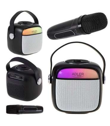 Adler AD 1199 black Karaoke speaker with microphone - SD/USB/AUX/Bluetooth