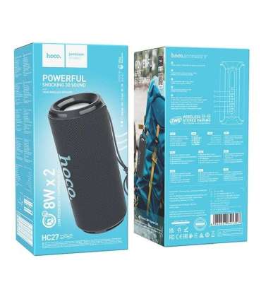 HOCO HC27 Soundful Portable speaker Blutooth/ FM/ TF card/ USB memory stick/ AUX 2 x 8 W Grey