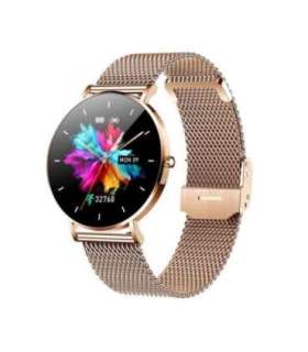 Manta Alexa women's smartwatch gold + pink strap