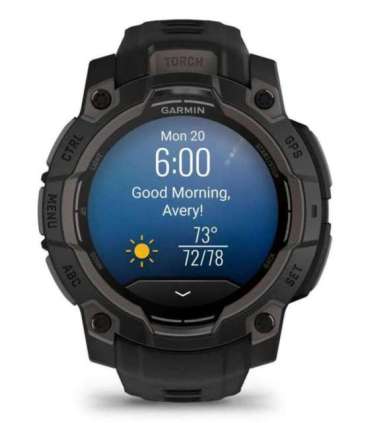 Garmin Instinct 3 AMOLED 3.05 cm (1.2") 45 mm Digital 390 x 390 pixels Touchscreen Black GPS (satellite)