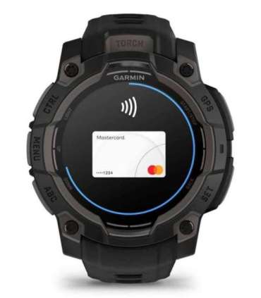 Garmin Instinct 3 AMOLED 3.05 cm (1.2") 45 mm Digital 390 x 390 pixels Touchscreen Black GPS (satellite)