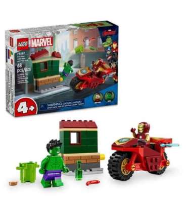 LEGO MARVEL 76287 Iron Man with Bike and The Hulk