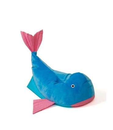 Sako bag pouffe Whale blue-pink L 110 x 80 cm