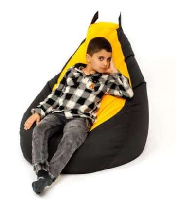 Sako bag pouffe Batman black-yellow L 105 x 80 cm