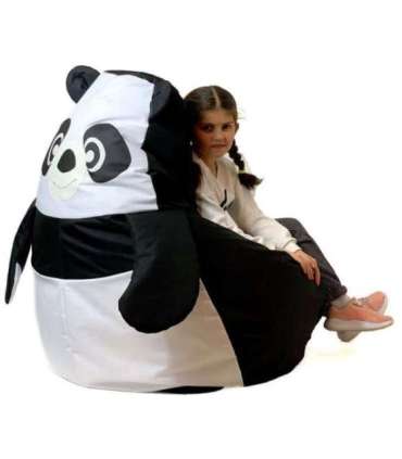 Sako bag pouffe Panda black and white L 105 x 80 cm