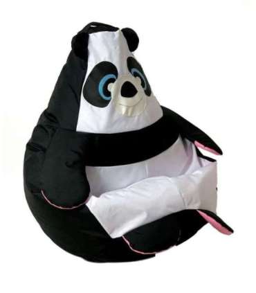 Sako bag pouffe Panda black and white L 105 x 80 cm