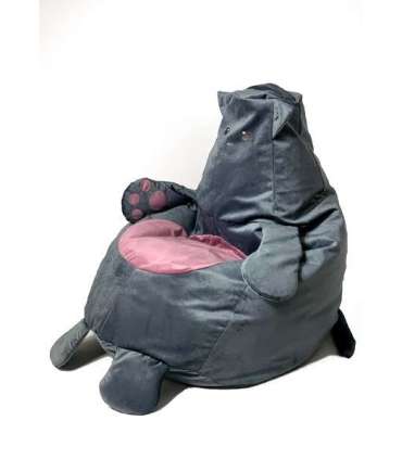 Sack Sako Kätzchen grau L 105 x 80 cm