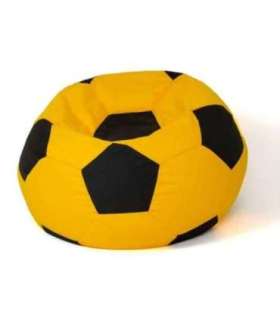 Soccer Sako bag pouffe yellow-black XL 120 cm
