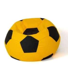 Soccer Sako bag pouffe yellow-black XXL 140 cm