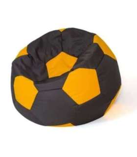 Sako bag pouffe Ball black-yellow L 80 cm