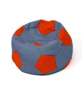 Soccer Sako bag pouffe grey-red L 80 cm