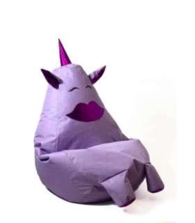 Sako bag pouffe Unicorn with mouth purple XL 130 x 90 cm