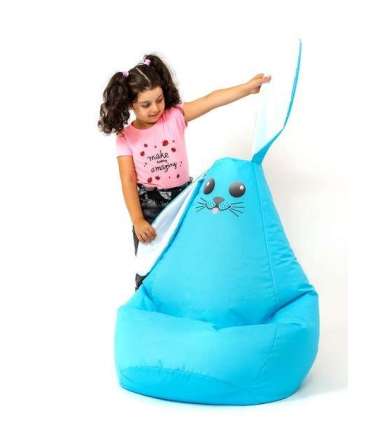 Sako bag pouf Rabbit blue L 105 x 80 cm