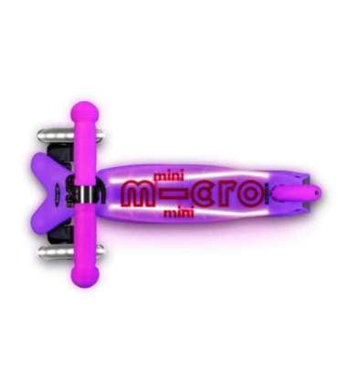 Mini Micro Deluxe Glow LED Plus Frosty Pink scooter