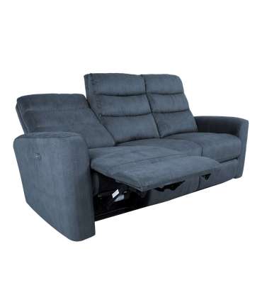 Diivan GASTON 3-kohaline elektriline recliner 206x85xH104cm, sinine
