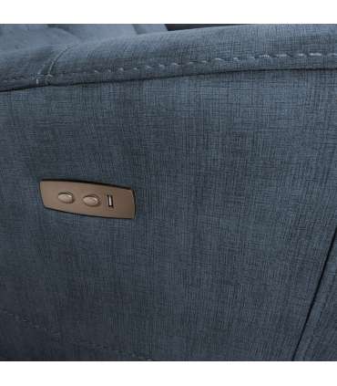 Diivan GASTON 3-kohaline elektriline recliner 206x85xH104cm, sinine