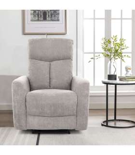 Tugitool GEMMA manuaalne recliner 89x98xH106cm, helehall