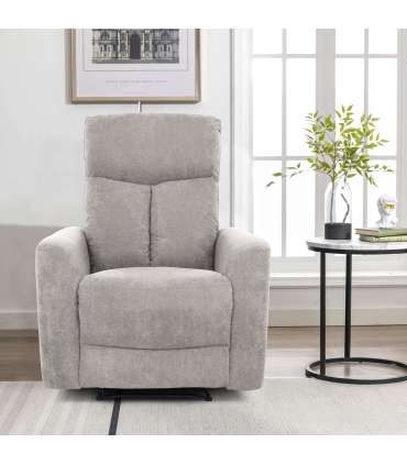Tugitool GEMMA manuaalne recliner 89x98xH106cm, helehall