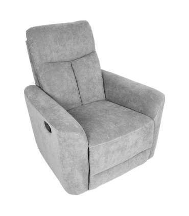 Tugitool GEMMA manuaalne recliner 89x98xH106cm, helehall