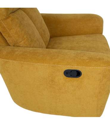 Tugitool GEMMA manuaalne recliner 89x98xH106cm, tumekollane