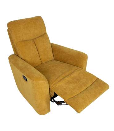 Tugitool GEMMA manuaalne recliner 89x98xH106cm, tumekollane