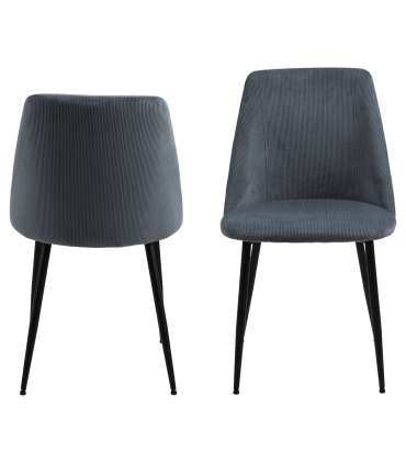 Tool INES hall/must, 49,2x57,5xH84cm, metalljalad