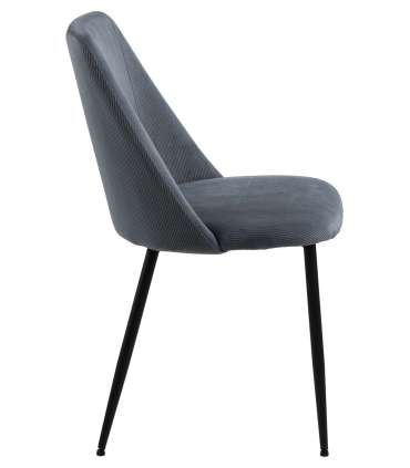 Tool INES hall/must, 49,2x57,5xH84cm, metalljalad