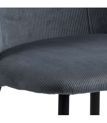 Tool INES hall/must, 49,2x57,5xH84cm, metalljalad